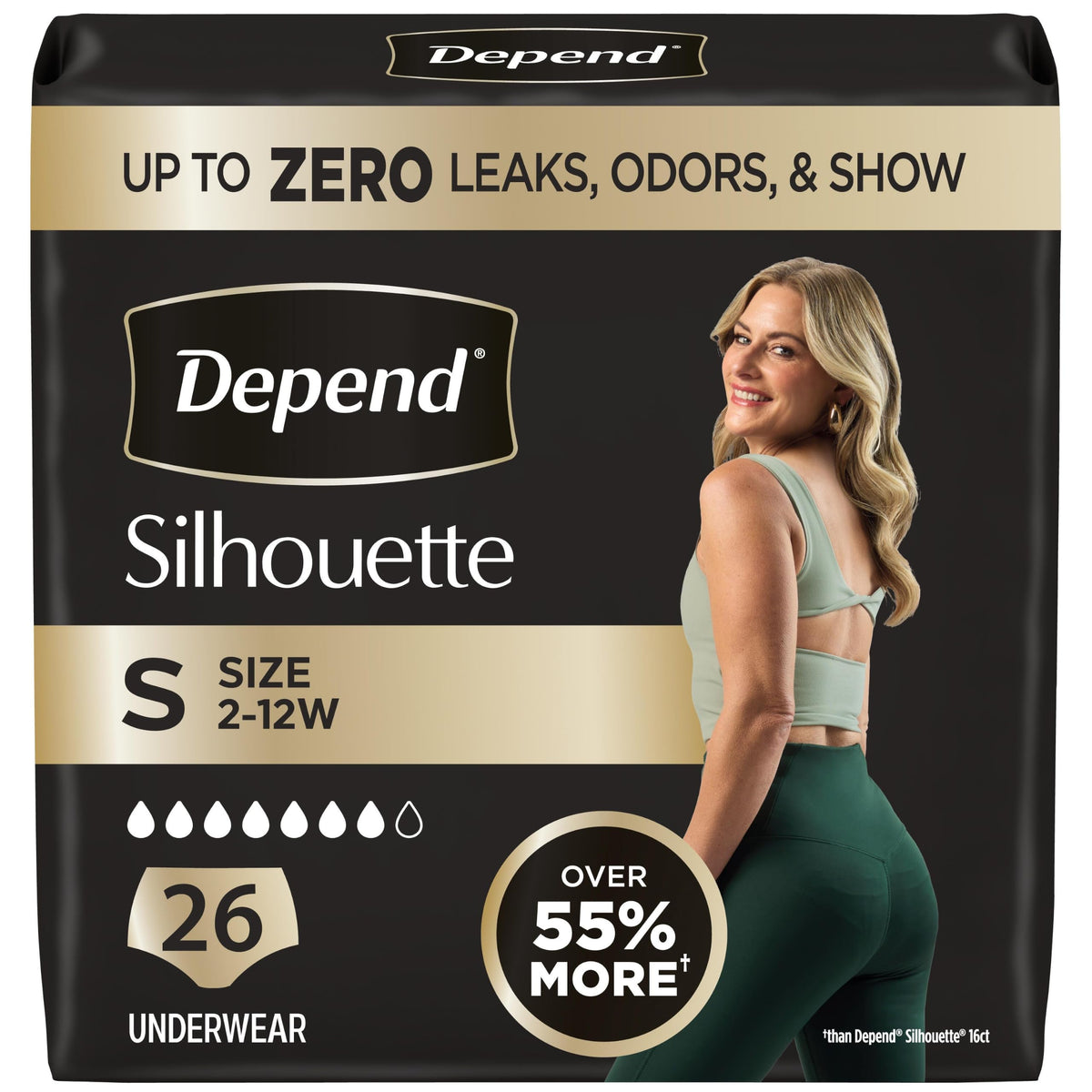 Silhouette Incontinence Underwear for Women by Depend – Small, Polypropylene, Pink, Model 10036000514497