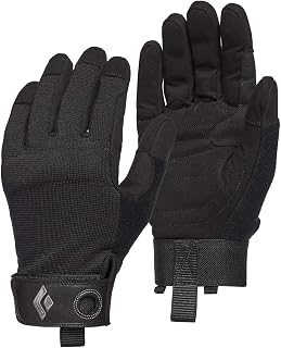 BLACK DIAMOND Men's Crag Gloves, Belaying/Via Ferrata, Leather, Breathable