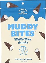 Muddy Bites Waffle Cone Snacks, Cookies 'N Cream, Kosher, Non-GMO, 2.33 Ounce (Pack of 12)