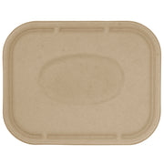 World Centric TRL-SC-10 100% Compostable Unbleached Plant Fiber Lids for 10" x 7.5" and Trays (Pack of 400)