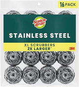 Scotch-Brite Stainless Steel Scrubbers, 16 Pack