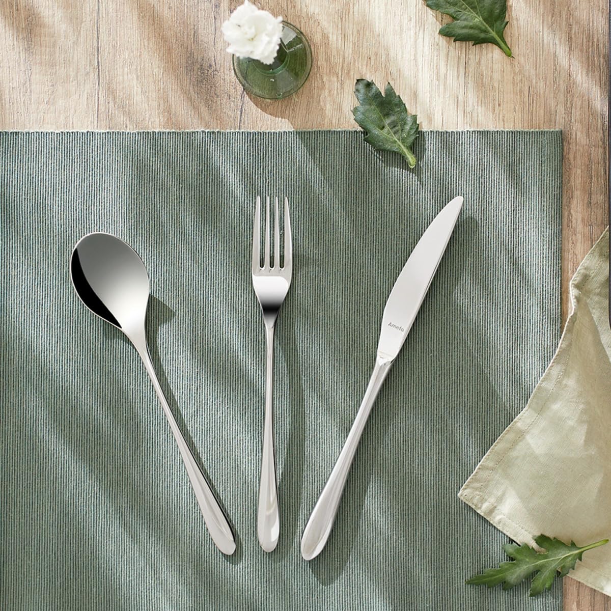 Amefa Cube / Estandar / Black/White Dinner Forks