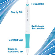 Acroball PureWhite Advanced Ink Ball Point Pens by PILOT – 5 Count (Pack of 1), Plastic, Assorted Accents, Model 31861