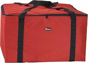 Winco 22" x 22" Red Insulated Food Delivery Bag