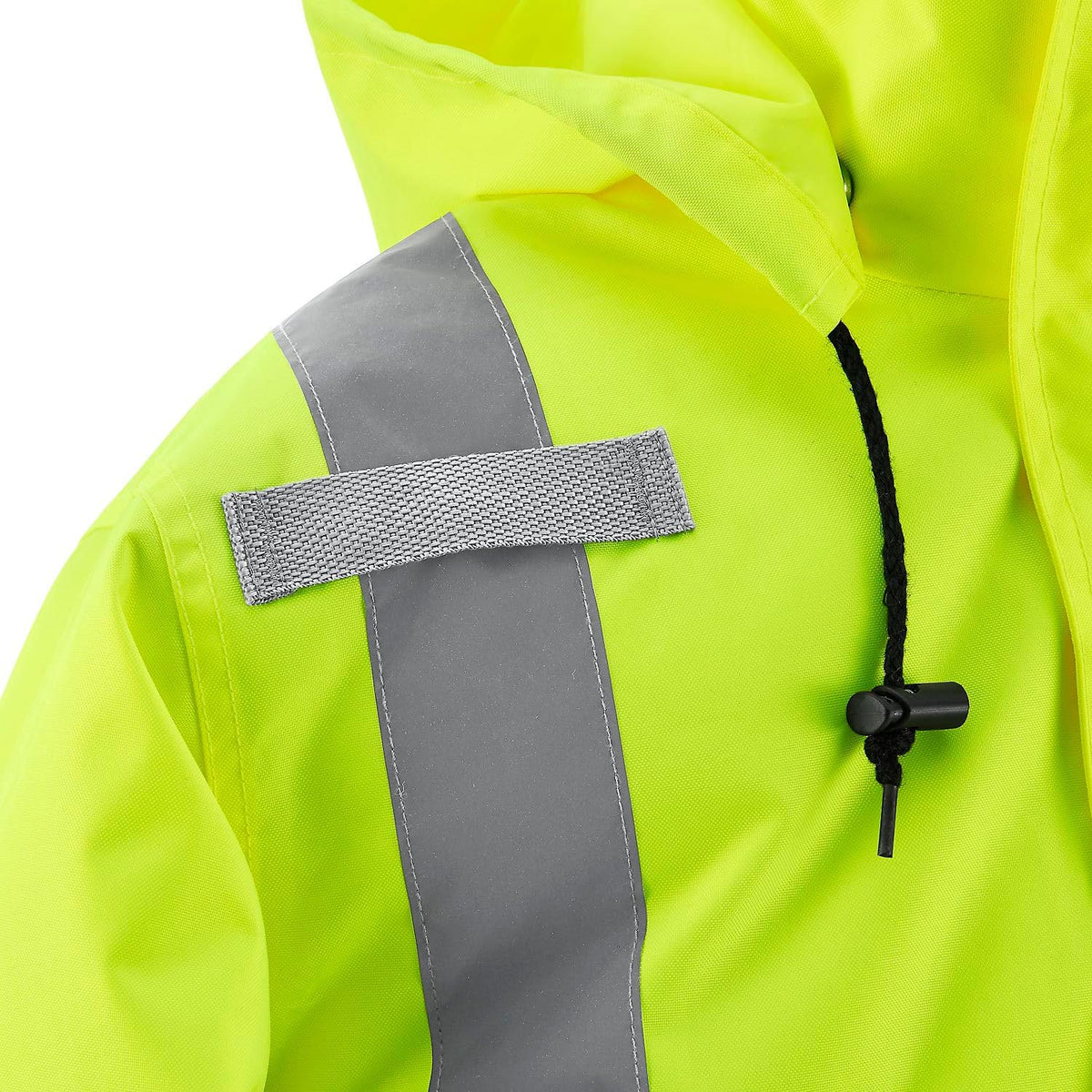 Hi-Vis Safety Bomber Jacket by Global Industrial – Polyester Quilted Lining, Lime Green, Model 641644LM