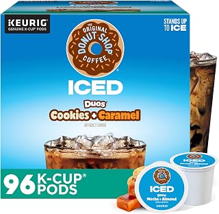 The Original Donut Shop Iced Duos Cookies + Caramel Coffee, Keurig Single Serve K-Cup Pods, 24 count