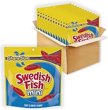 Swedish Fish Mini Soft and Chewy Candy, 12 oz Bags, 12 Count