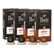 Peet's Coffee Dark Roast Variety Pack / 10 Count (Pack of 4) / Dark Roast Variety Pack - 40 Capsules Coffee Gifts