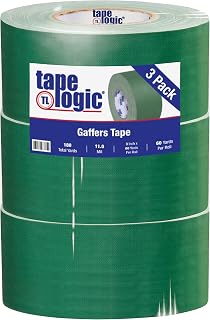 3" x 60 yds. Green (3 Pack) Tape Logic 11 Mil Gaffers Tape