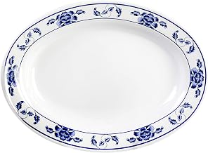 Thunder Group Lotus melamine dinnerware collection 28 oz, 14 1/8" x 10 5/8" deep platter, comes in dozen