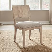 Liberty Furniture Proximity Place Panel Back Side Chair with Upholstered Seat for Transitional Dining Room - Barley Buff Birch Wood