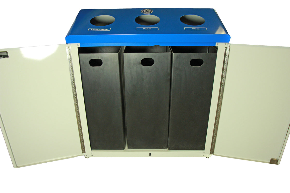 Frost Recycling Station by Frost Hats – Rectangular, 17.0 gallons, Steel, Blue