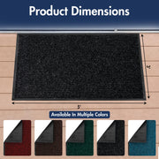 109 Industrial Door Mat by Notrax – 3' x 5' (Rectangular), Polypropylene, Charcoal, Model 109S0035CH