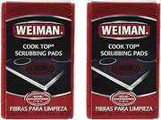 Weiman Ceramic & Glass Cooktop Cleaner, 3 Count, 2 Pack - Cut Through The Toughest Stains - Scrubbing Pads Carefully Wipe Away Residue