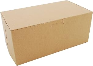 SOUTHERN CHAMPION TRAY 0949K Kraft Paperboard Non Window Lock Corner Bakery Box, 9" Length x 5" Width x 4" Height (Case of 250)