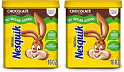 Nesquik Chocolate Powder No Sugar Added, 16 oz (Pack of 2)