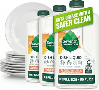 Seventh Generation Hand Dish Wash Refill, Lemongrass & Clementine, 3pk 50z