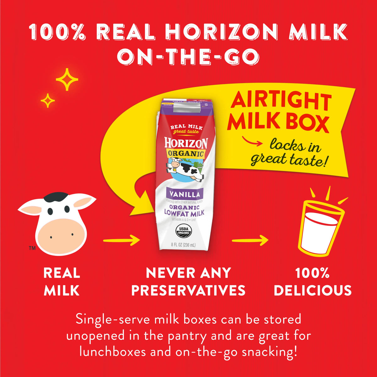 Vanilla Milk by Horizon Organic – 8 Fl Oz (Pack of 18), Pack of 18, Model 020415
