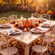 Kochorie Cloth Napkins, 18 x 18 Inch Set of 12, Autumn Maple Leaf Print