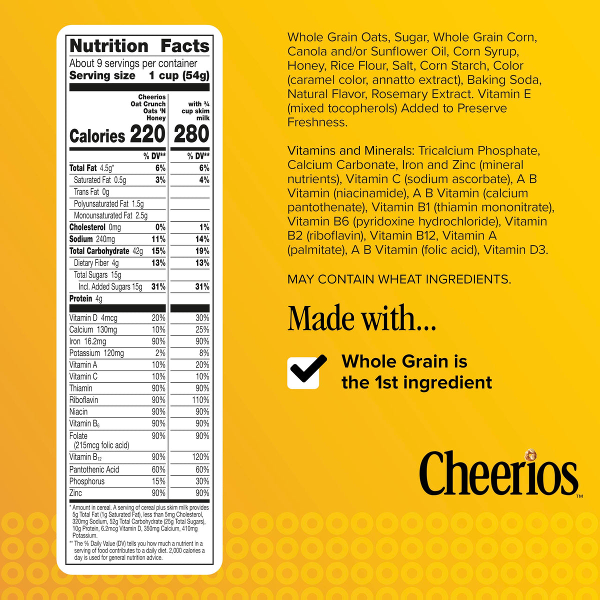 Cheerios 18.2 Ounce (Pack of 1) / 1 Cold Cereal