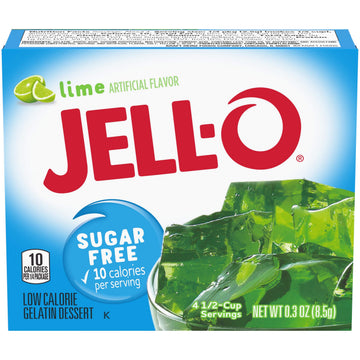 Lime Sugar-Free Gelatin Mix (0.3 oz Box) by Jell-O – 0.3 Ounce (Pack of 1)