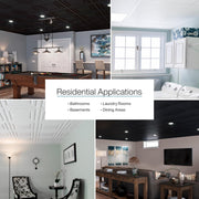Genesis Black / 24 inch x 24 inch / Modern Vinyl Flooring