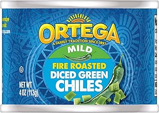 Ortega Fire Roasted Diced Green Chiles, Mild, 4 oz