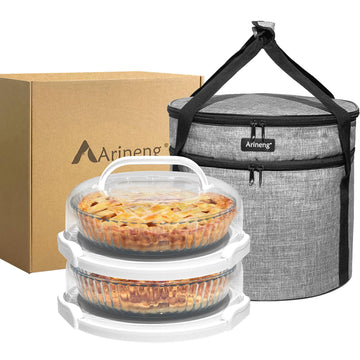 Arineng Pie Carrier Set, 10 Inch, Gray