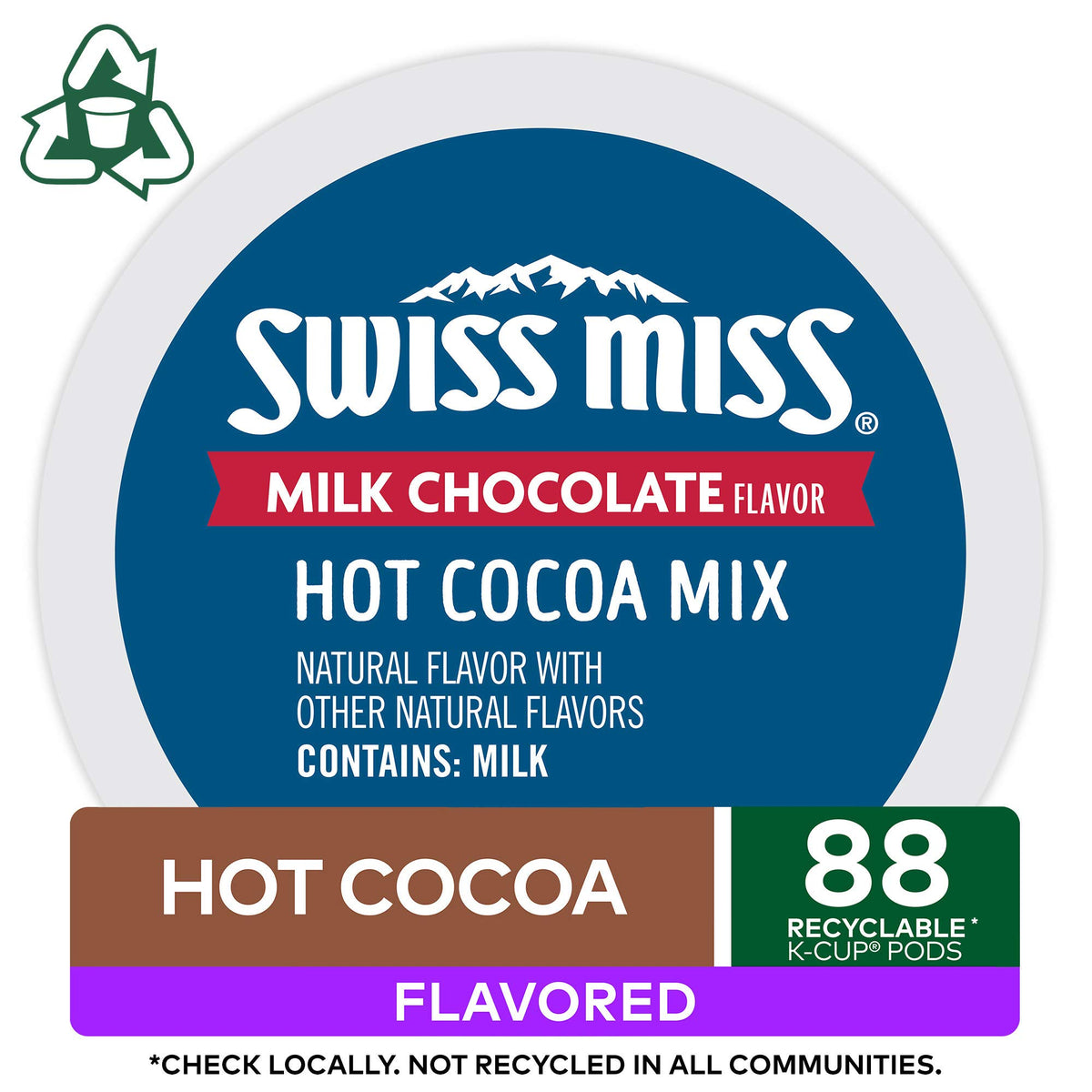 Milk Chocolate Hot Cocoa by Swiss Miss – 88 Count (Pack of 1), Model 5000345150-88