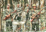 Masterbox Master Box WWII USMC in Jungle (4) Figure Model Building Kits (1:35 Scale)