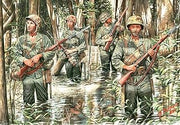 Masterbox Master Box WWII USMC in Jungle (4) Figure Model Building Kits (1:35 Scale)