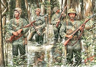 Masterbox Master Box WWII USMC in Jungle (4) Figure Model Building Kits (1:35 Scale)