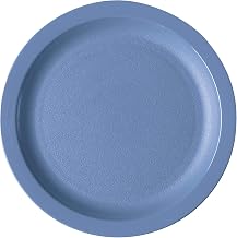 Cambro 825CWNR401 Dinnerware Plate Narrow Rim 8 1/4" Slate Blue Case of 48