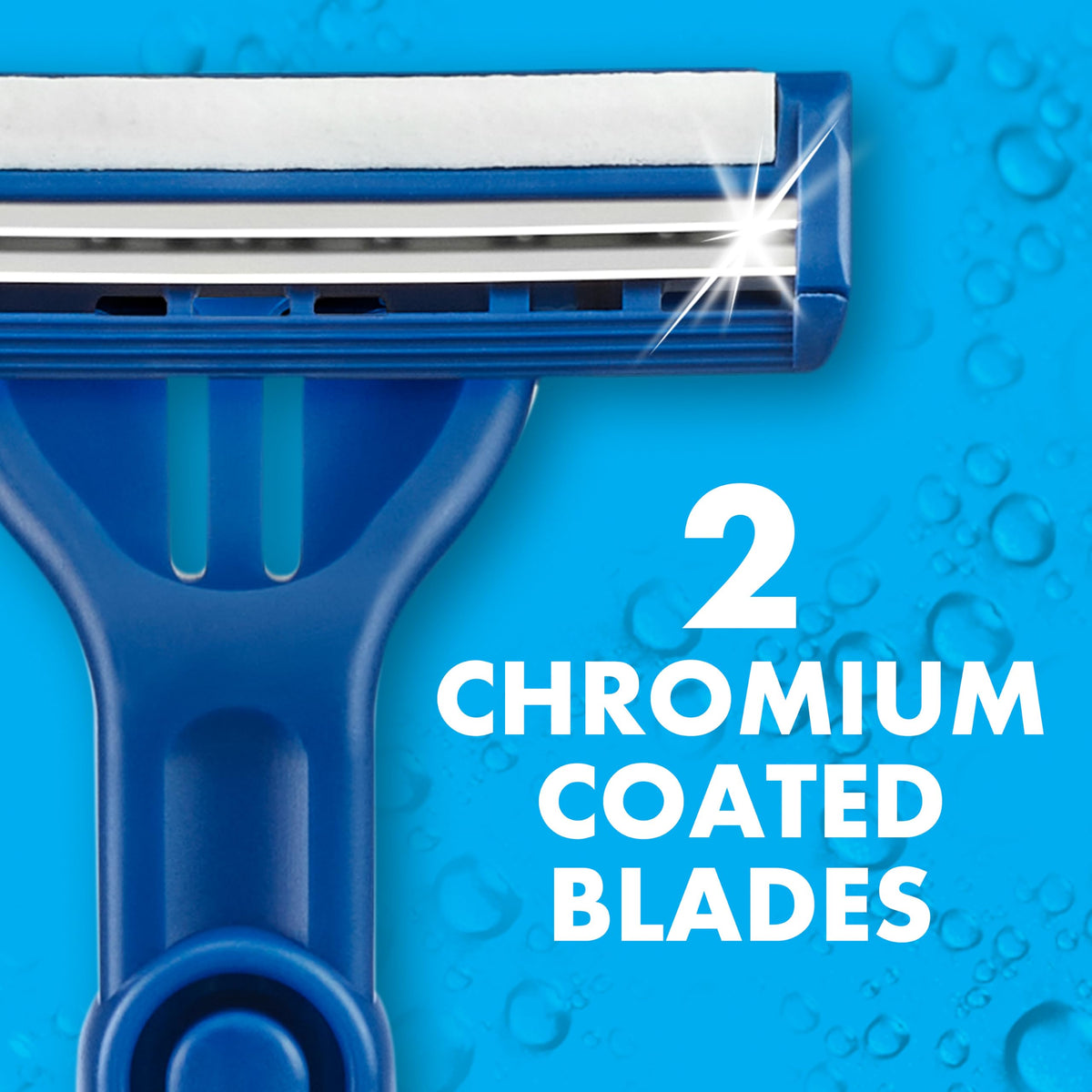 Sensor2 Pivoting Head Men's Disposable Razors by Gillette – 25 Count (Pack of 1), Chromium, Blue, Model 7235696
