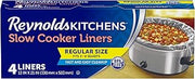 Reynolds Kitchens Slow Cooker Liners, 4 Count (Pack of 12), 48 Total