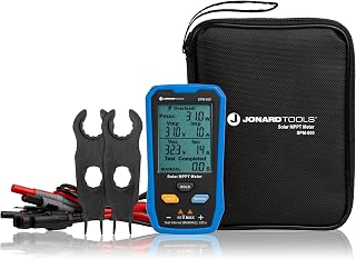 Jonard Tools SPM-800 Solar MPPT Power Meter - High-Precision Voltage, Current & Power Measurement, MC4 Leads, LCD Display, Safety Protections for Solar Panels