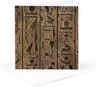 Hieroglyphics, Temple of Karnak, Luxor, Thebes, Egypt-AF14 AJE0071 - Adam Jones 1 Greeting Card with envelope