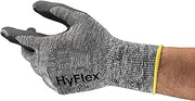 Ansell HyFlex 11-801 Nylon Glove, Black Foam Nitrile Coating, Knit Wrist Cuff, Medium, Size 8 (Pack of 12)
