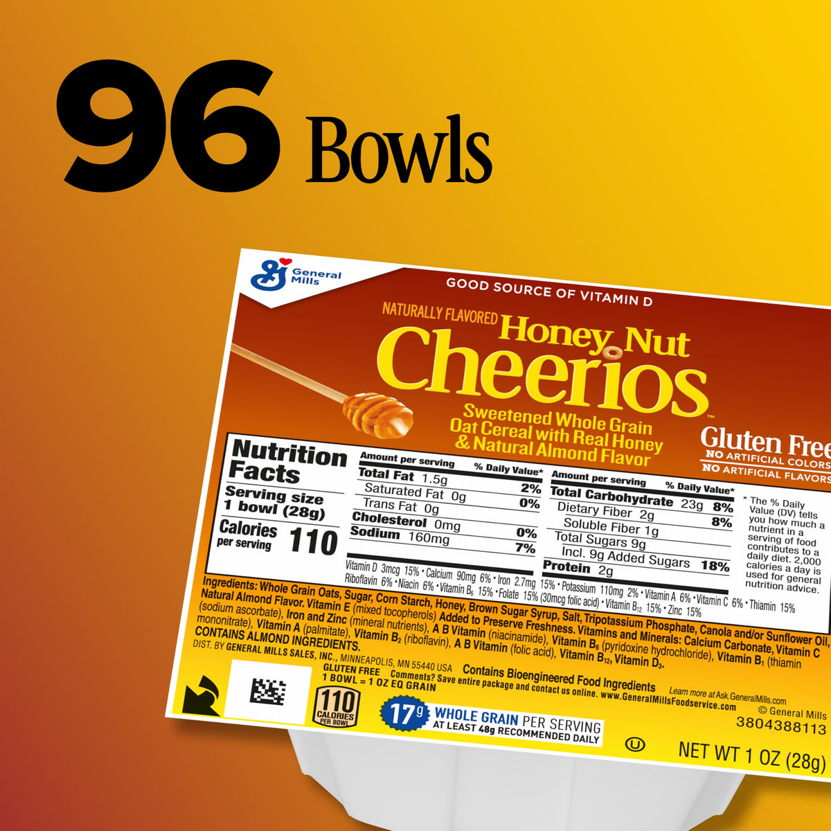 Honey Nut Cereal by Cheerios – 96 Ounce (Pack of 1), Pack of 96