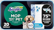 Swiffer Heavy Duty Mop Wet Multi-Surface Cloth Refills for Floor Mopping and Cleaning, Pet with Febreze Odor Defense, 20 count