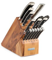 Classic IKON 15-Piece Knife Block Set by Wüsthof – 15-Piece (Standard), High Carbon Stainless Steel, Acacia, Model 1090371501