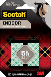 Scotch Mounting, Fastening & Surface Protection Mounting Perm Sqrs. 1X1 16 Pack, Multicolor (111)