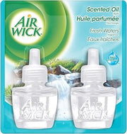 Air Wick Scented Oil Twin Refill Fresh Waters (2X.67) Oz. (Pack of 8)