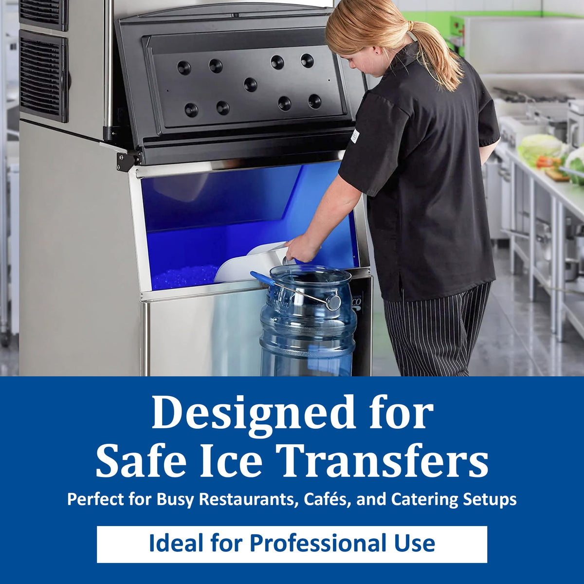 Ice Bucket by San Jamar – 5 Gallons, Polycarbonate, Blue, Model SI6100