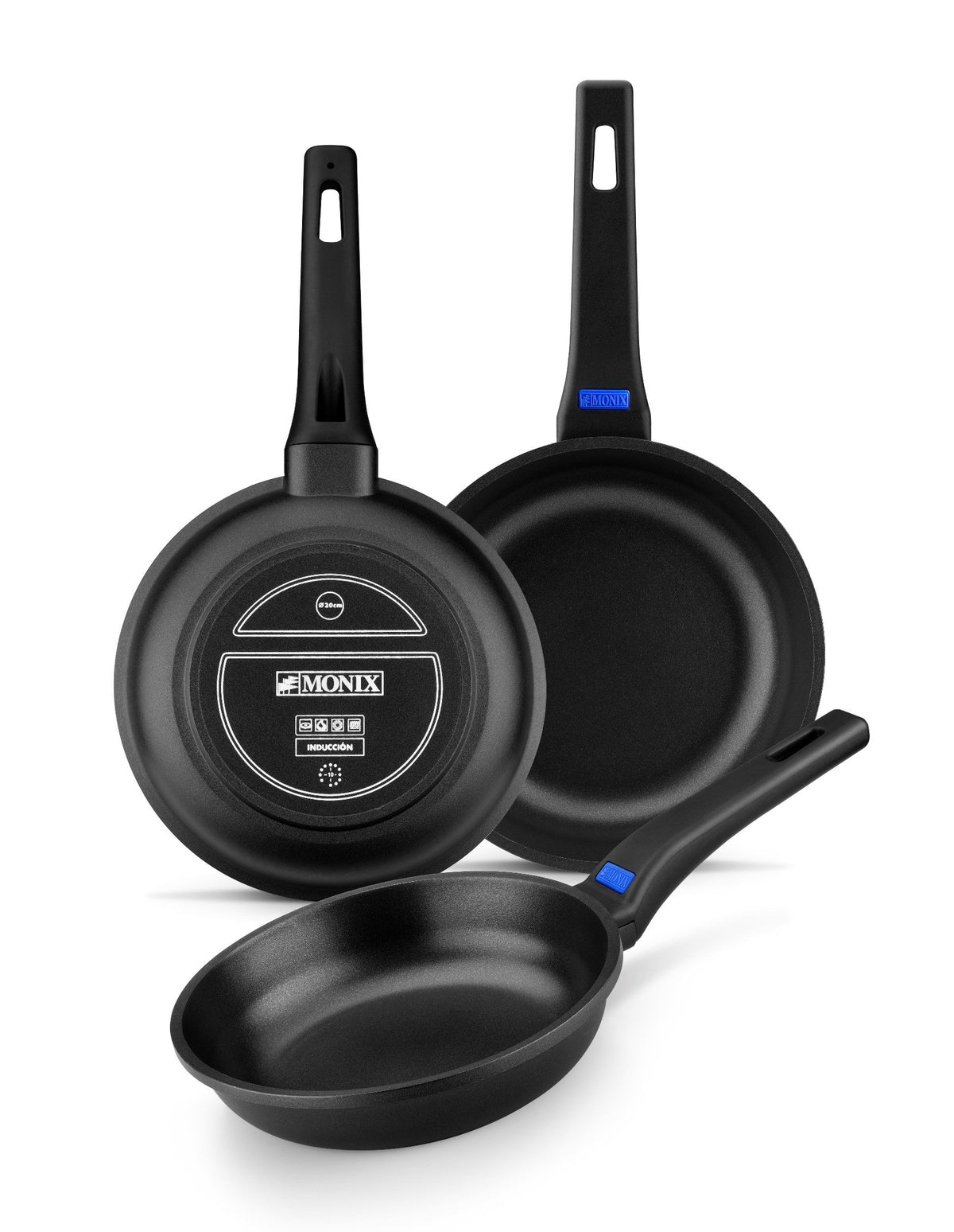 Solid+ Frying Pan 18cm by Monix – 18cm, 1 liters, Cast Aluminium, Black, Model M350018