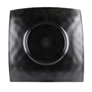 Square Shallow Plate by Elite Global Solutions – 9 3/4" x 2 1/4", Melamine, Black, Pack of 6, Model JW10SQRF-B
