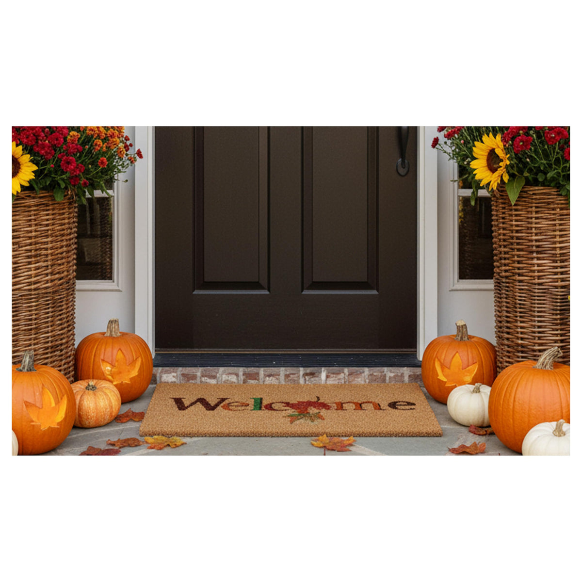 Calloway Mills Fall Beauty Coir Doormat, 17 x 29 Inches, Natural