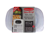 Take Alongs Divided Base Container (Black by Rubbermaid – 3.7 cup, 3.7 cups, Plastic, Black, Pack of 10