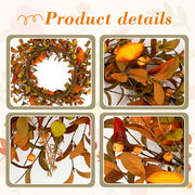 YNYLCHMX Fall Wreath, 20 Inch Diameter, Pumpkin