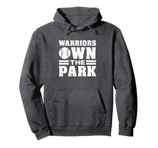 Curtis Warriors Own the Park Pullover Hoodie by Curtis Warriors Official High School Gear – Polyester, Grey, Model W9E4K2CCXF9